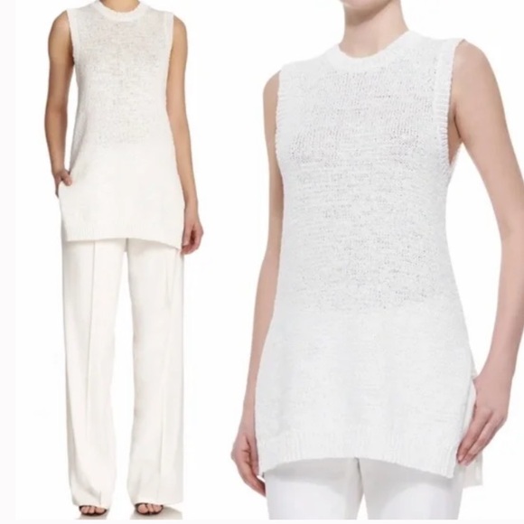 THEORY MEENALY Sleeveless Sweater Shell Vest - Picture 3 of 10